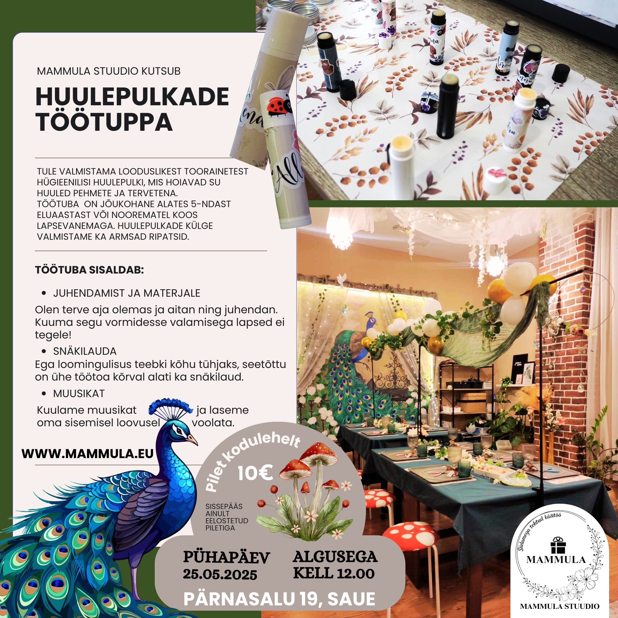Huulepulkade töötuba 25.05