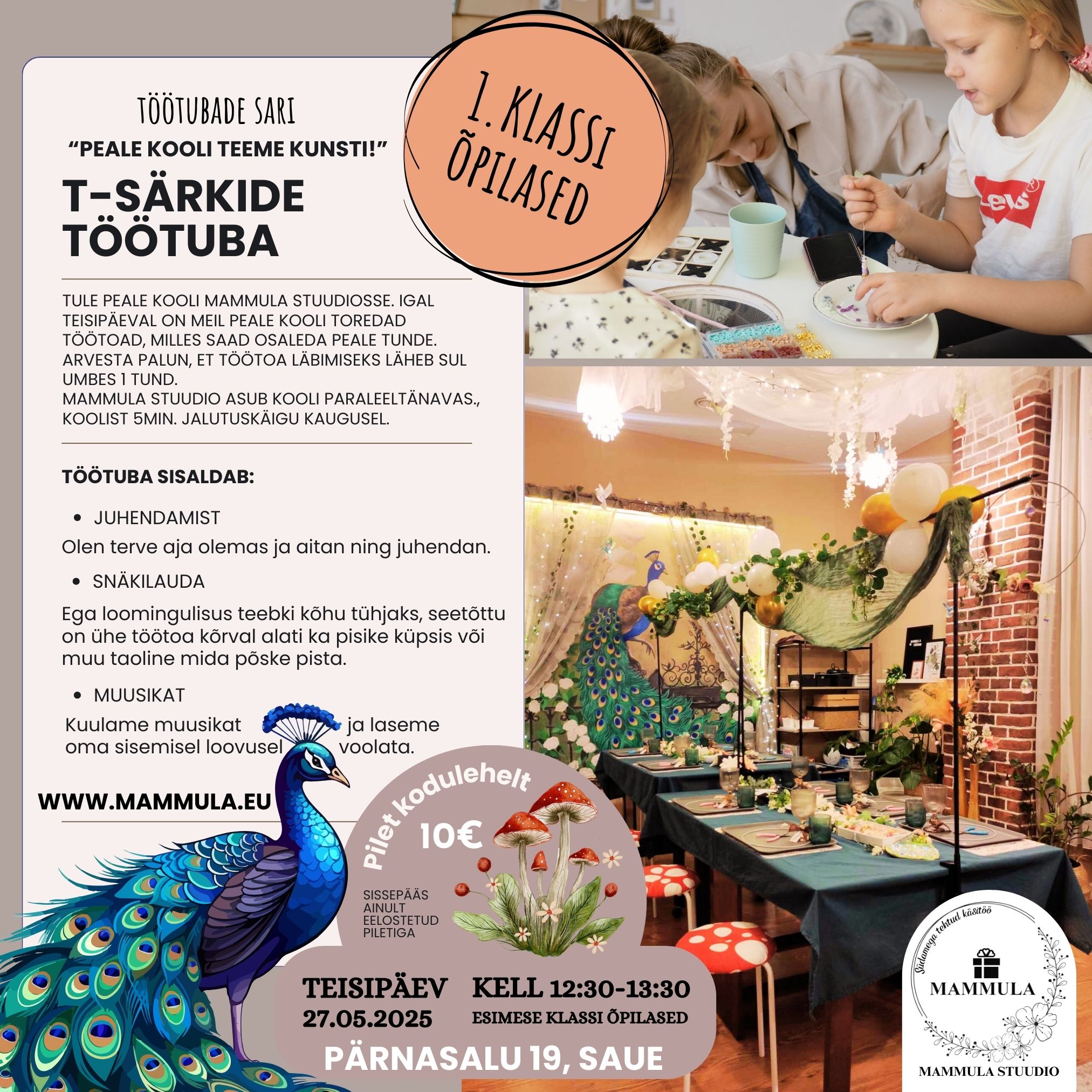 “PEALE KOOLI TEEME KUNSTI!”27.mai (1.klass)12:30-13:30