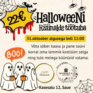 Halloweeni töötuba (koolivaheaja eri) 31.10.2026 kell 11.00
