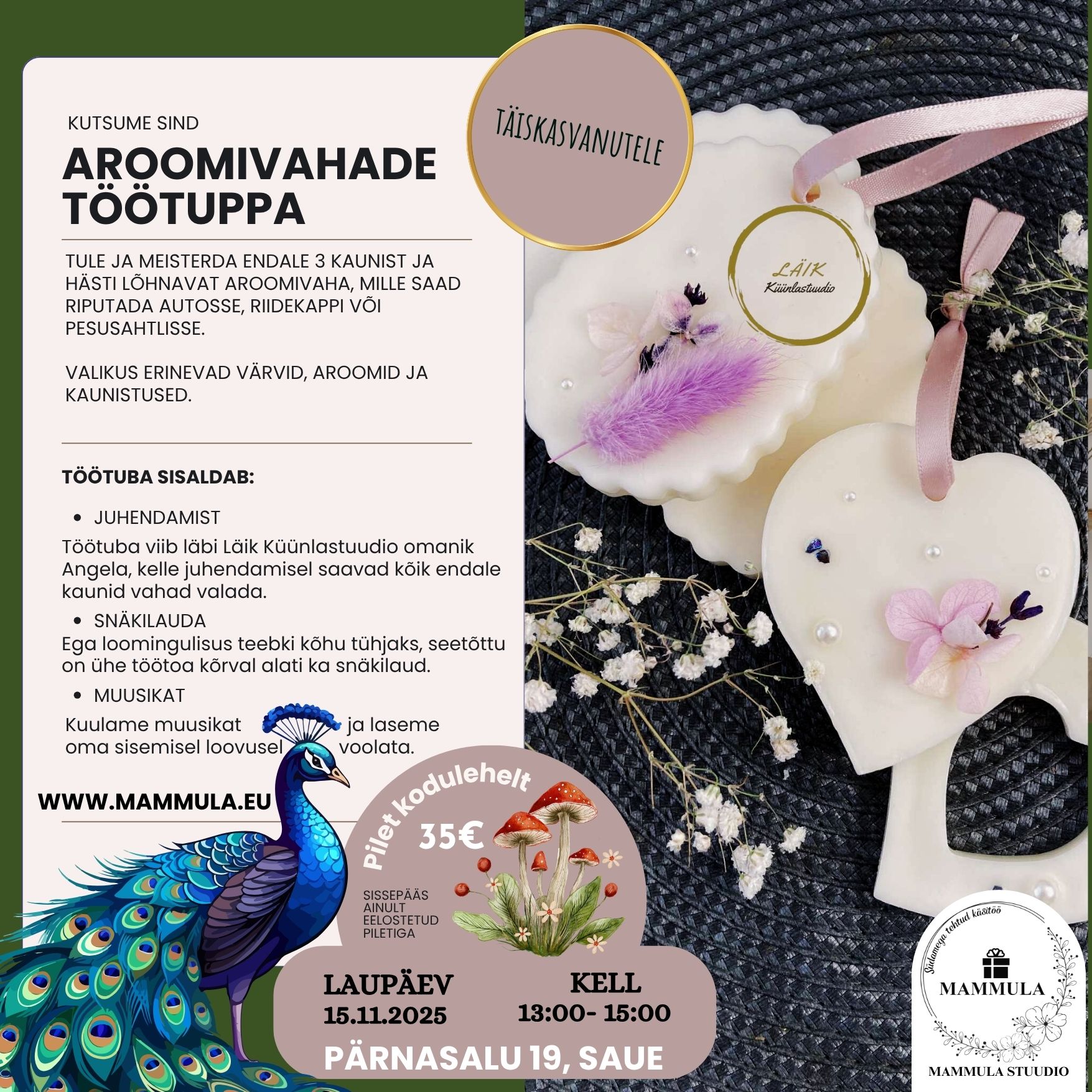 Aroomivahade töötuba 15.november