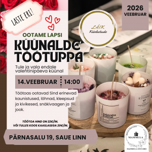 Valentinipäeva töötuba(laste eri) 14.02.2026 kell 14.00