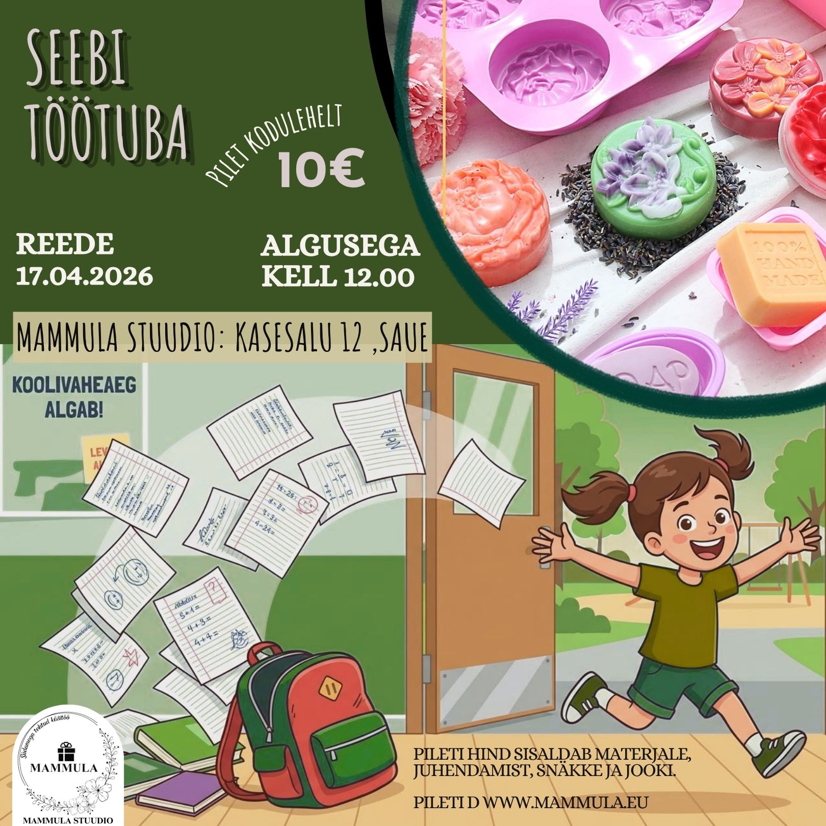 Seebi töötuba (KOOLIVAHEAJA ERI!)