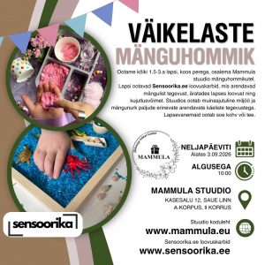 Väikelaste sensoorne mänguhommik neljapäeviti kell 10:00