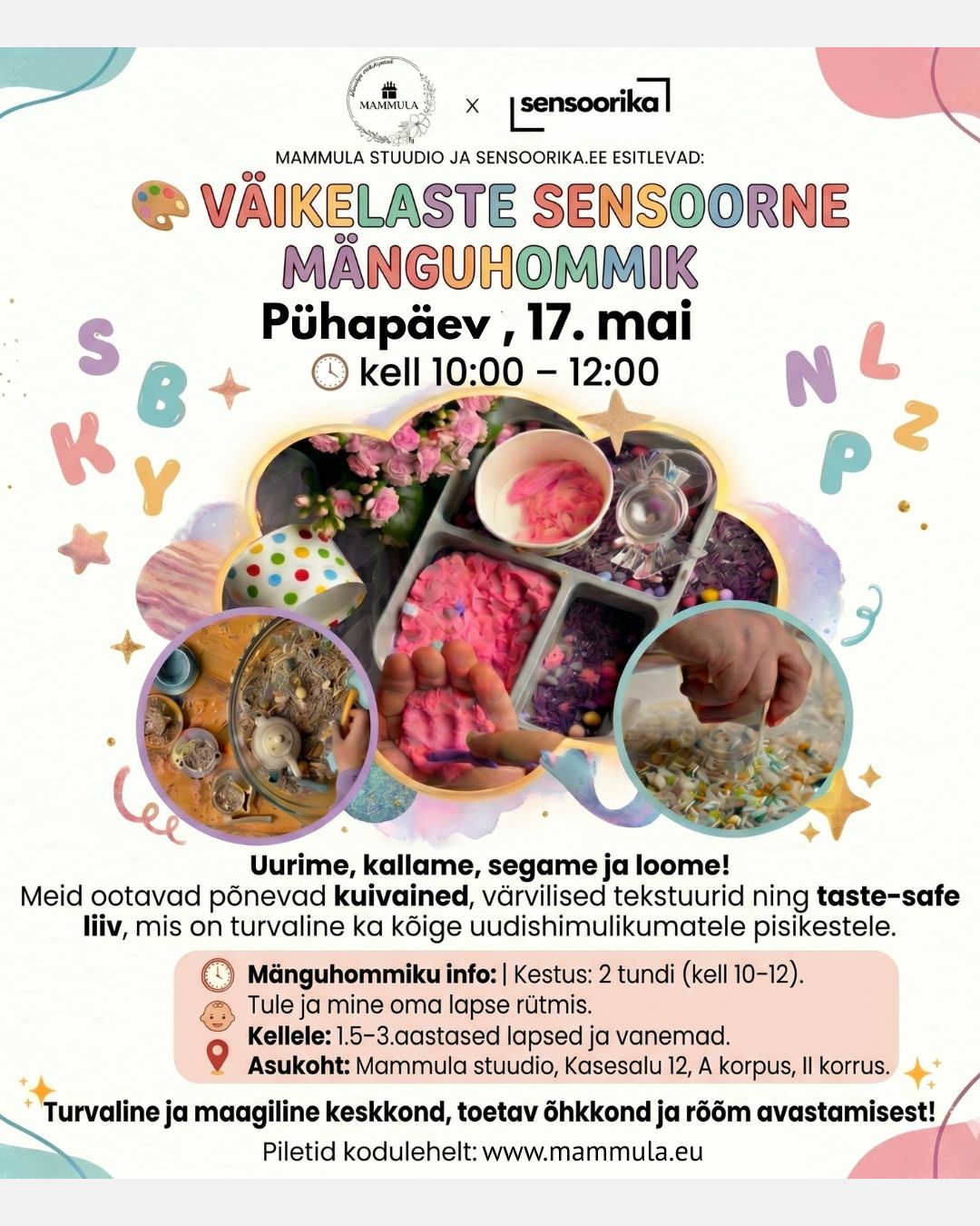 Väikelaste sensoorne mänguhommik 17.mai